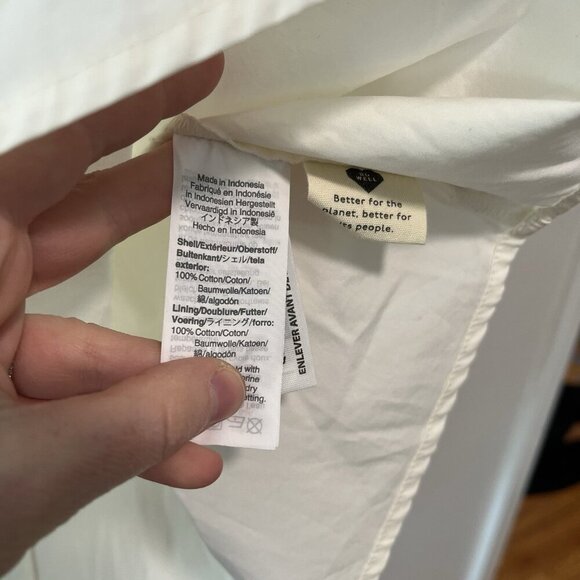 Madewell NWT Tie-Front Mini Dress in White Size 0 - Picture 6 of 10